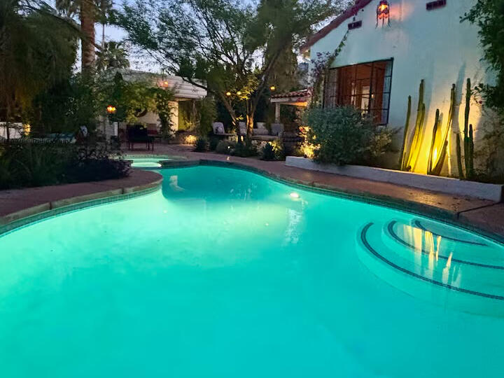 Pool at dusk